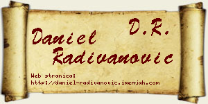 Daniel Radivanović vizit kartica